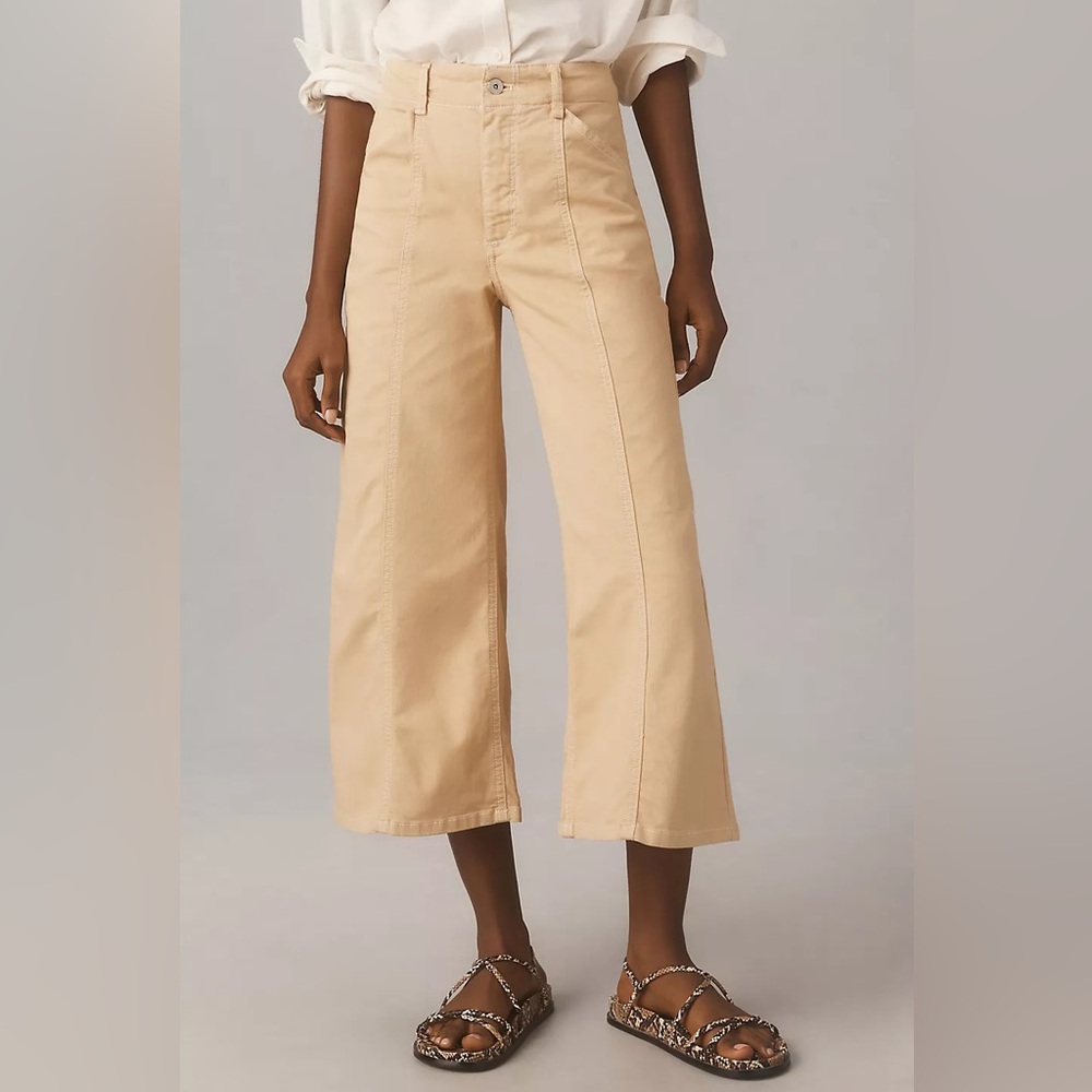 Maeve Beige Ankle-Length Pants